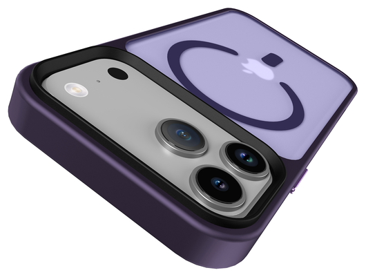 iPhone 17 Pro Hoesje met MagSafe Back Cover Matte Donker Paars afbeelding 9