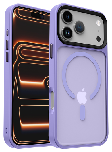 iPhone 17 Pro Hoesje met MagSafe Back Cover Matte Paars afbeelding 1