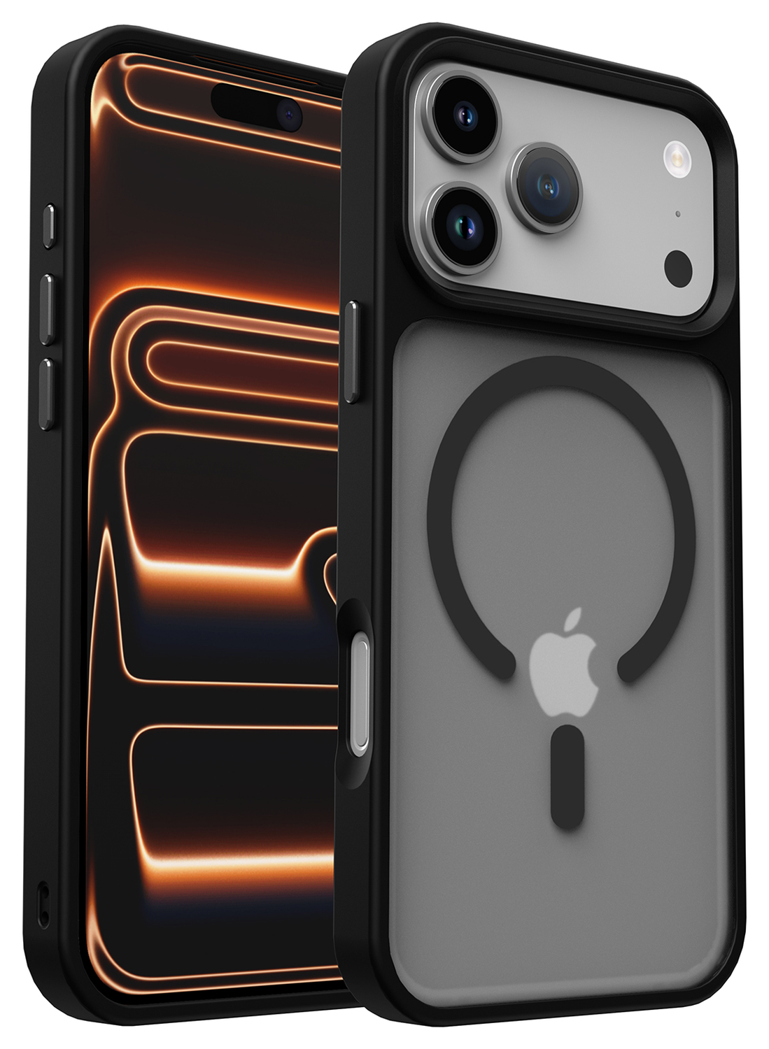 iPhone 17 Pro Hoesje met MagSafe Back Cover Matte Zwart afbeelding 1