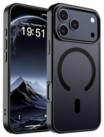 iPhone 17 Pro Hoesje met MagSafe Back Cover Matte Zwart afbeelding