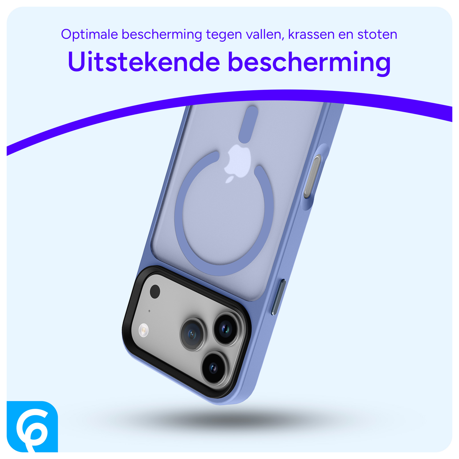 iPhone 17 Pro Hoesje met MagSafe Back Cover Matte Blauw afbeelding 5