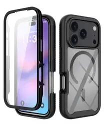 Apple iPhone 17 Pro Hoesje Full Protect 360° Cover met MagSafe Zwart afbeelding