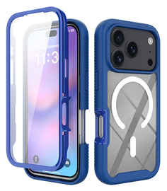 Apple iPhone 17 Pro Hoesje Full Protect 360° Cover met MagSafe Blauw