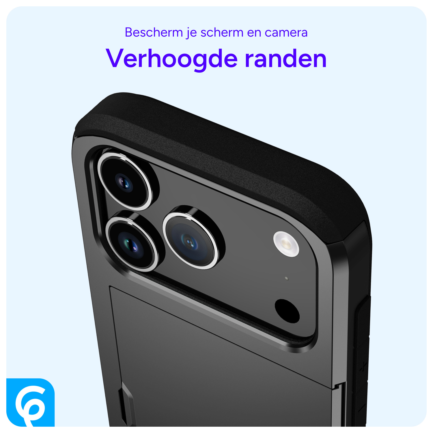 Apple iPhone 17 Pro Hoesje met Slider Kaarthouder Back Cover Zwart afbeelding 6