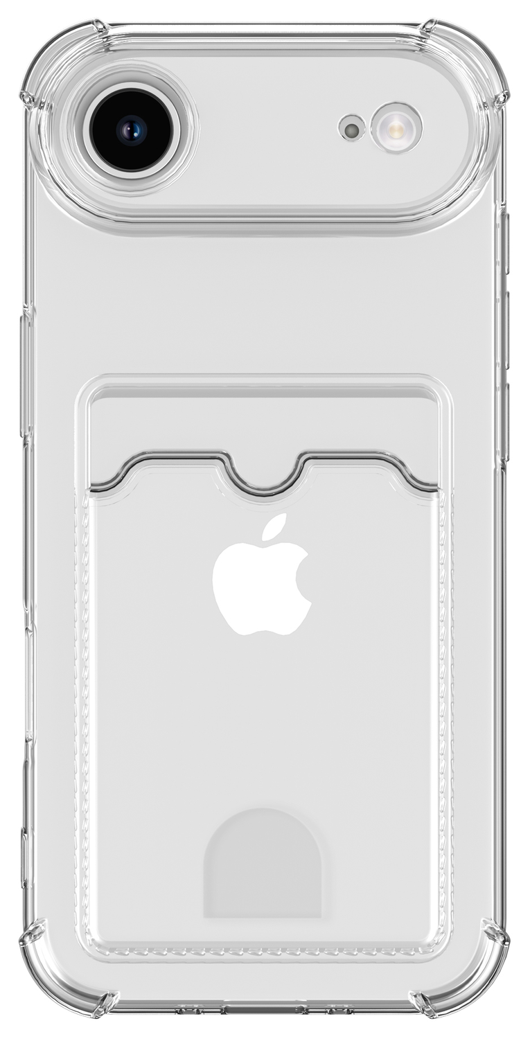 Apple iPhone Air Hoesje Dun TPU met Pasjeshouder Back Cover Transparant afbeelding 4