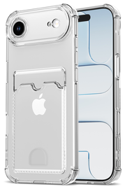 Apple iPhone Air Hoesje Dun TPU met Pasjeshouder Back Cover Transparant