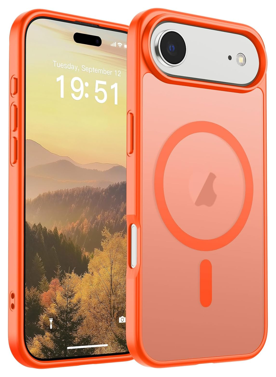 Apple iPhone Air Hoesje met MagSafe Back Cover Matte Oranje afbeelding 1