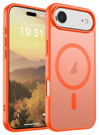 Apple iPhone Air Hoesje met MagSafe Back Cover Matte Oranje afbeelding 1