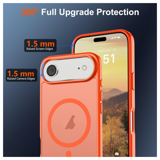 Apple iPhone Air Hoesje met MagSafe Back Cover Matte Oranje afbeelding 5