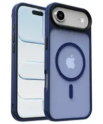 Apple iPhone Air Hoesje met MagSafe Back Cover Matte Donker Blauw afbeelding