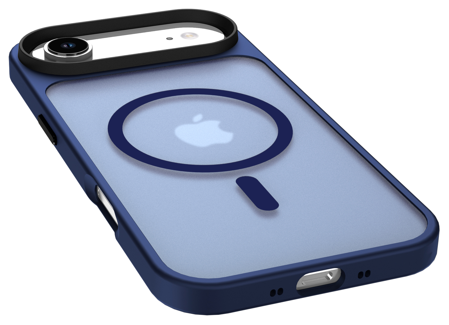 Apple iPhone Air Hoesje met MagSafe Back Cover Matte Donker Blauw afbeelding 7