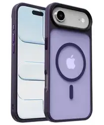 Apple iPhone Air Hoesje met MagSafe Back Cover Matte Donker Paars afbeelding