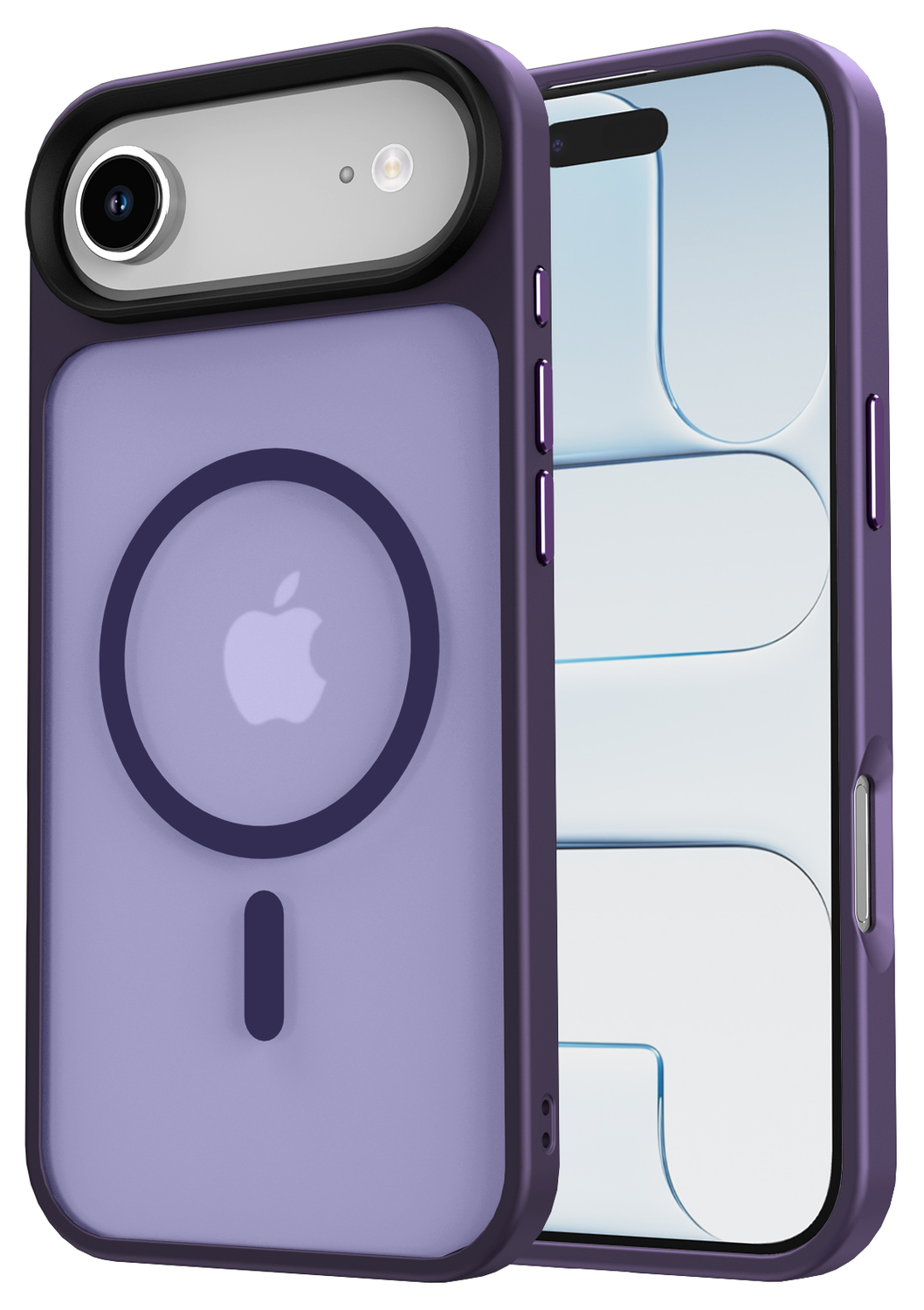 Apple iPhone Air Hoesje met MagSafe Back Cover Matte Donker Paars afbeelding 11