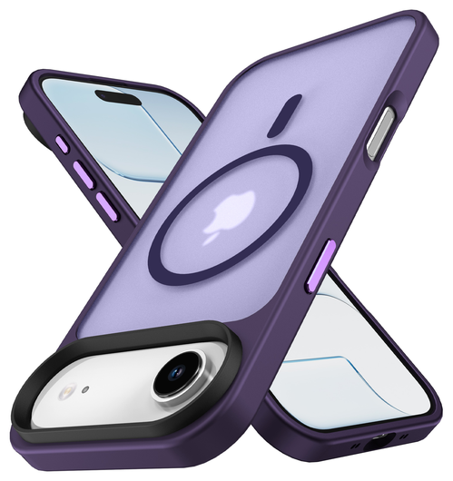 Apple iPhone Air Hoesje met MagSafe Back Cover Matte Donker Paars afbeelding 2