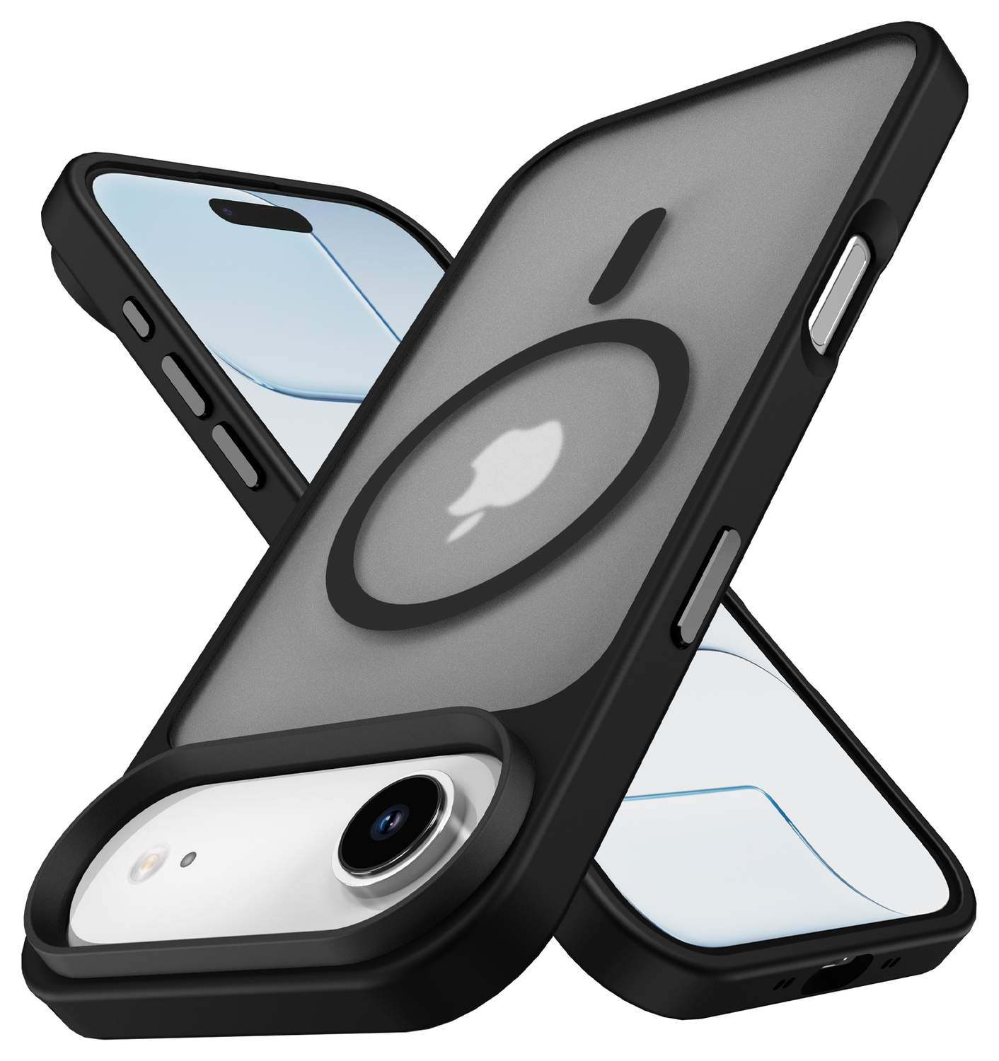 Apple iPhone Air Hoesje met MagSafe Back Cover Matte Zwart afbeelding 2