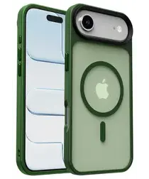 Apple iPhone Air Hoesje met MagSafe Back Cover Matte Donker Groen afbeelding