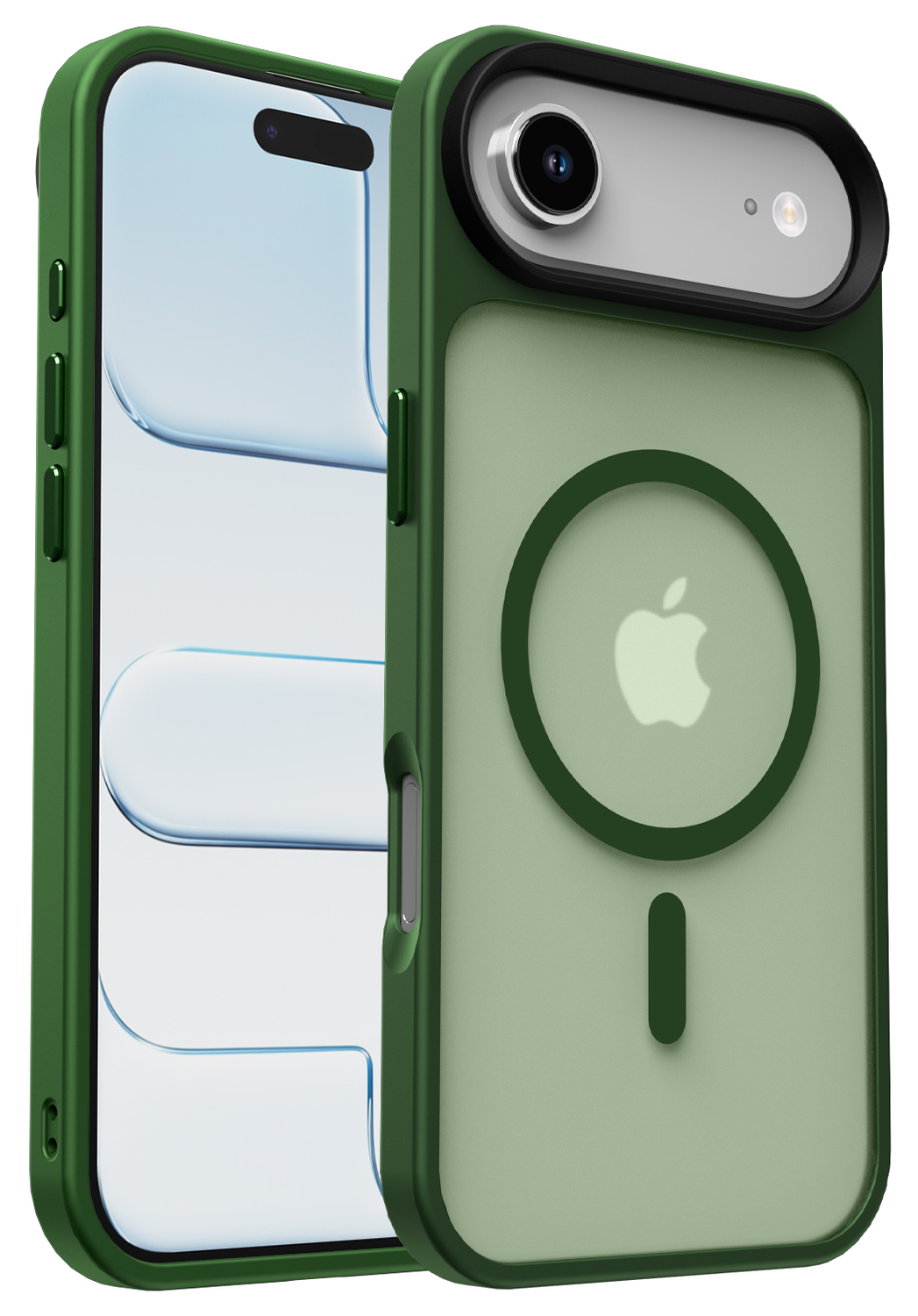 Apple iPhone Air Hoesje met MagSafe Back Cover Matte Donker Groen afbeelding 1