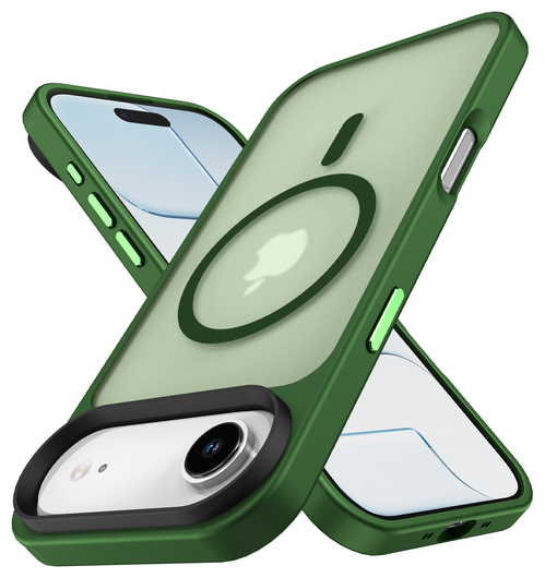 Apple iPhone Air Hoesje met MagSafe Back Cover Matte Donker Groen afbeelding 4