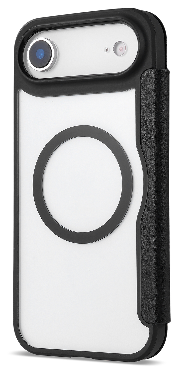 Apple iPhone Air Hoesje met MagSafe Book Case Transparant Zwart afbeelding 4