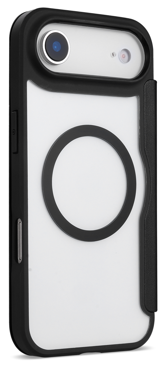 Apple iPhone Air Hoesje met MagSafe Book Case Transparant Zwart afbeelding 5