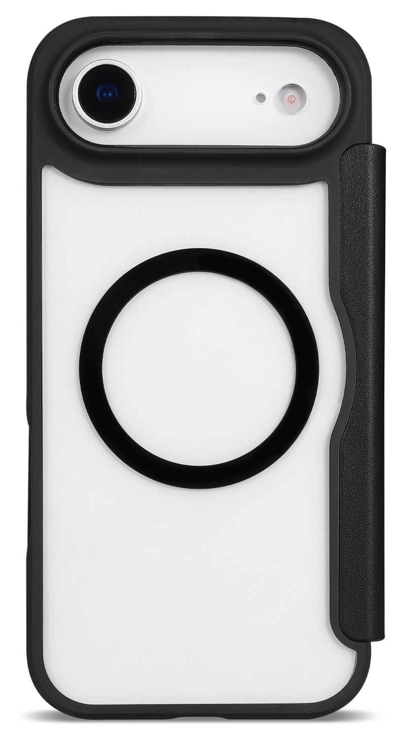 Apple iPhone Air Hoesje met MagSafe Book Case Transparant Zwart afbeelding 6