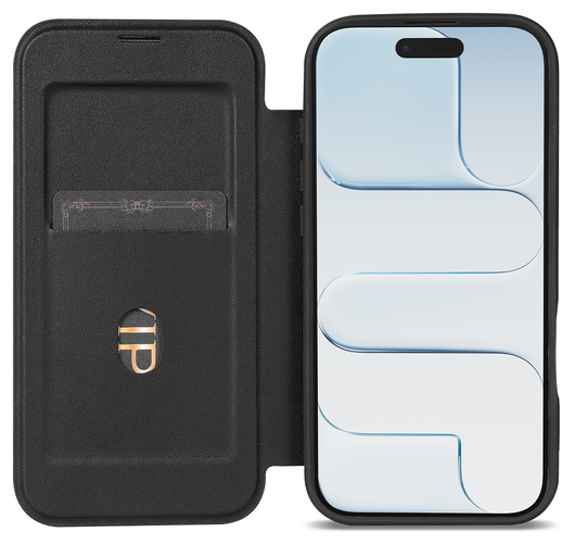 Apple iPhone Air Hoesje met MagSafe Book Case Transparant Zwart afbeelding 1