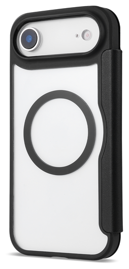 Apple iPhone Air Hoesje met MagSafe Book Case Transparant Zwart afbeelding 4