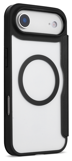 Apple iPhone Air Hoesje met MagSafe Book Case Transparant Zwart afbeelding 5