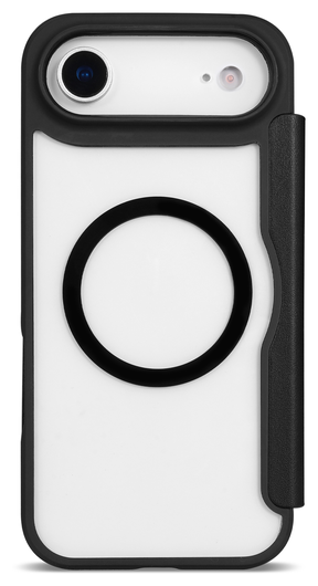 Apple iPhone Air Hoesje met MagSafe Book Case Transparant Zwart afbeelding 6