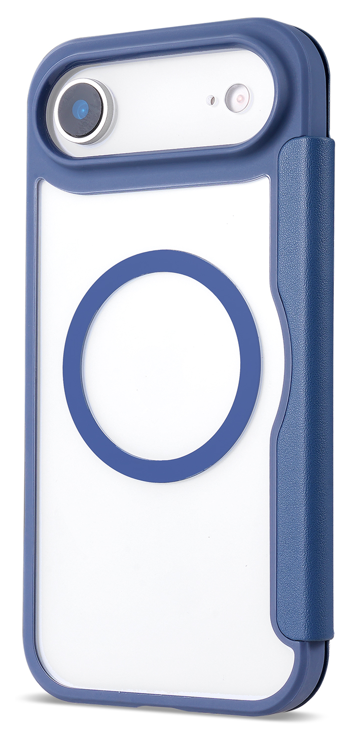 Apple iPhone Air Hoesje met MagSafe Book Case Transparant Blauw afbeelding 4