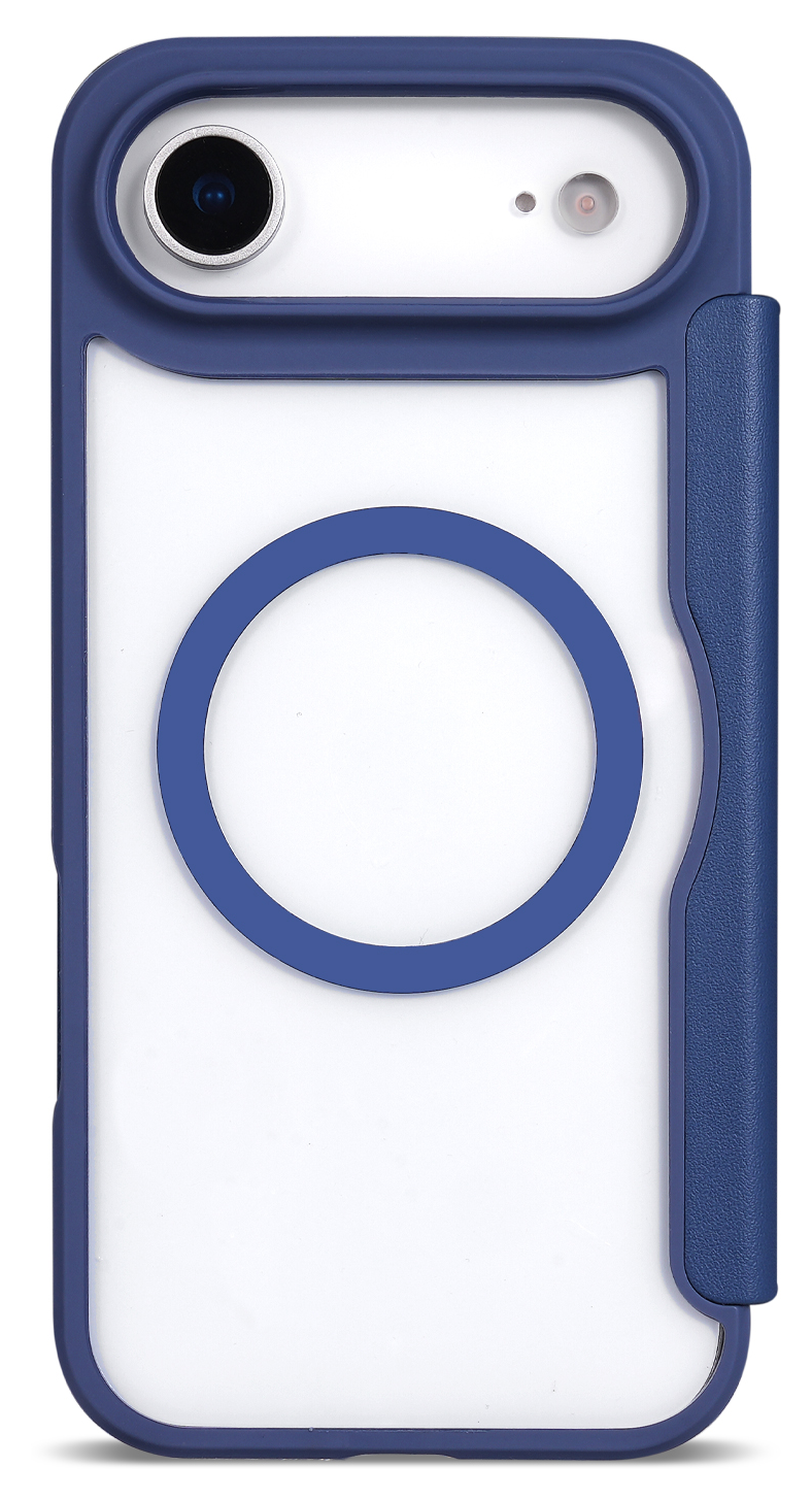 Apple iPhone Air Hoesje met MagSafe Book Case Transparant Blauw afbeelding 6