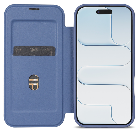 Apple iPhone Air Hoesje met MagSafe Book Case Transparant Blauw afbeelding 1