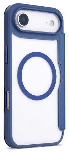 Apple iPhone Air Hoesje met MagSafe Book Case Transparant Blauw afbeelding 5
