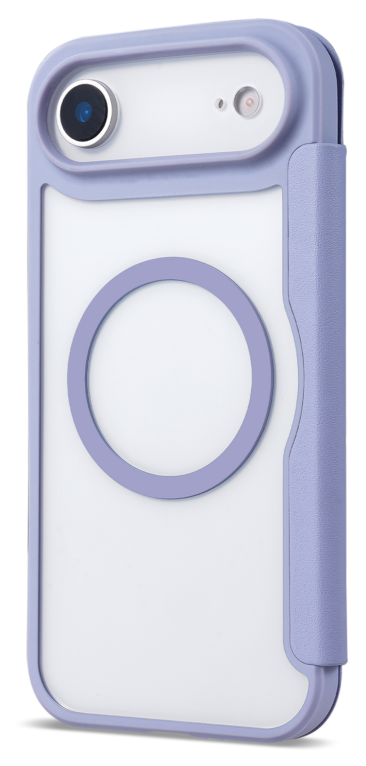 Apple iPhone Air Hoesje met MagSafe Book Case Transparant Paars afbeelding 4