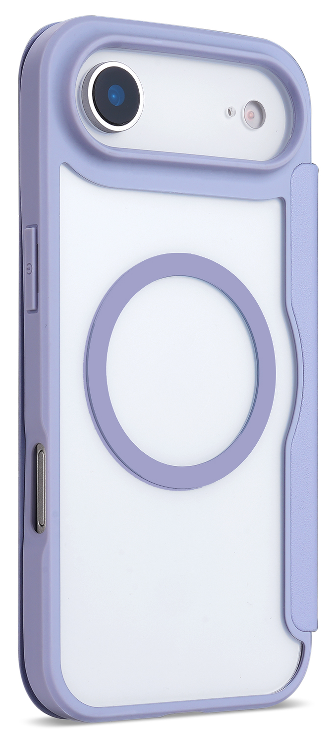Apple iPhone Air Hoesje met MagSafe Book Case Transparant Paars afbeelding 5