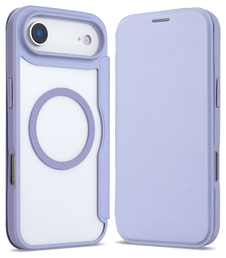 Apple iPhone Air Hoesje met MagSafe Book Case Transparant Paars afbeelding 2