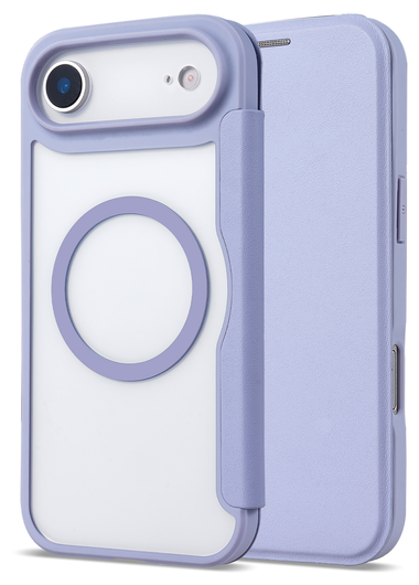 Apple iPhone Air Hoesje met MagSafe Book Case Transparant Paars afbeelding 3