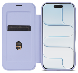 Apple iPhone Air Hoesje met MagSafe Book Case Transparant Paars afbeelding