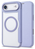 Apple iPhone Air Hoesje met MagSafe Book Case Transparant Paars afbeelding 3