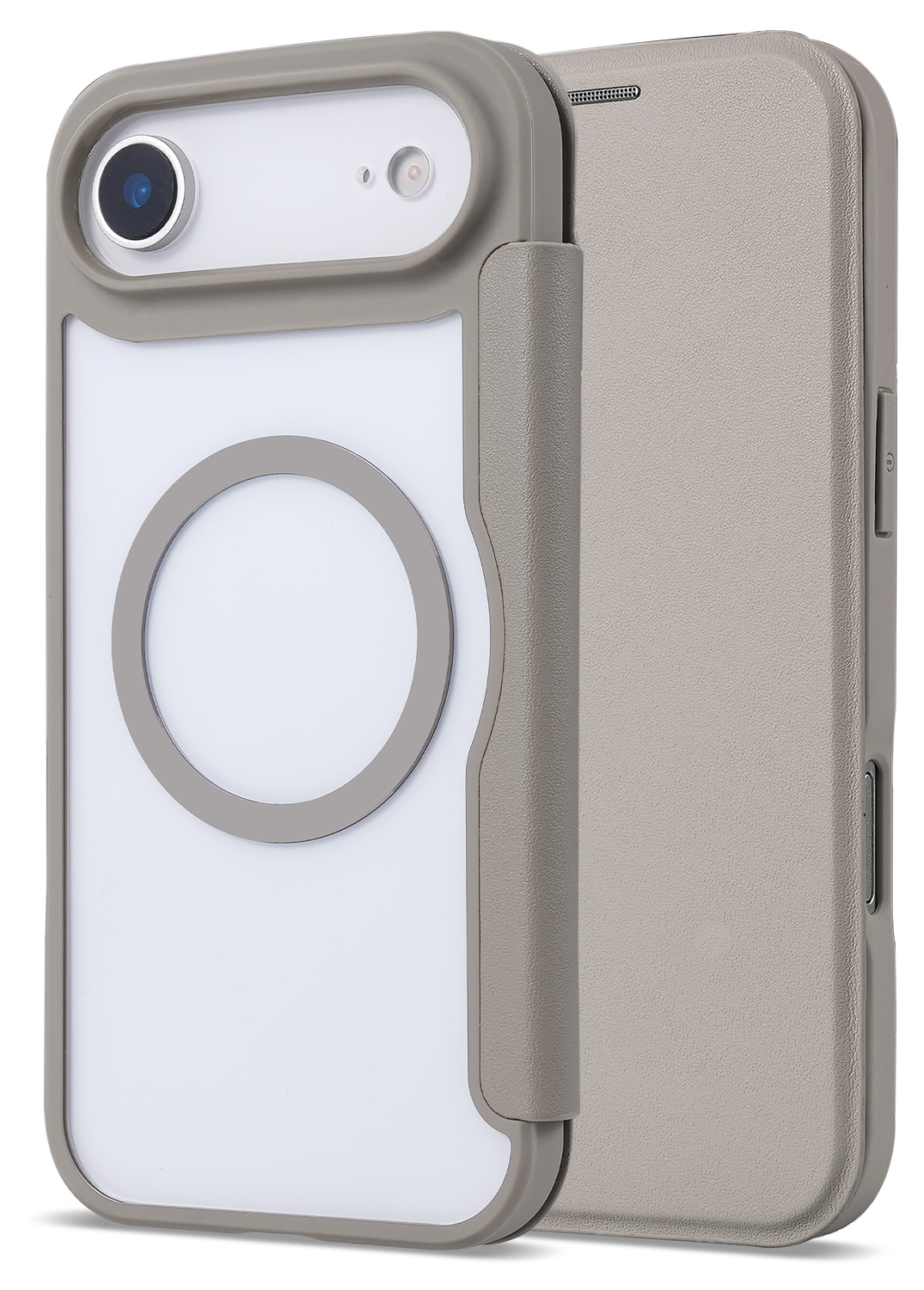 Apple iPhone Air Hoesje met MagSafe Book Case Transparant Beige afbeelding 3