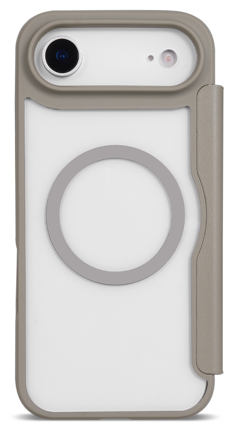 Apple iPhone Air Hoesje met MagSafe Book Case Transparant Beige afbeelding 6