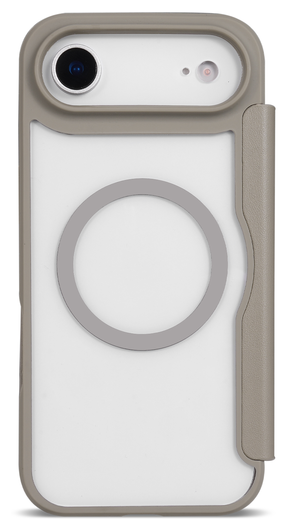 Apple iPhone Air Hoesje met MagSafe Book Case Transparant Beige afbeelding 6