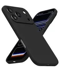 Apple iPhone 17 Pro Max Hoesje Dun TPU Back Cover Matte Zwart afbeelding