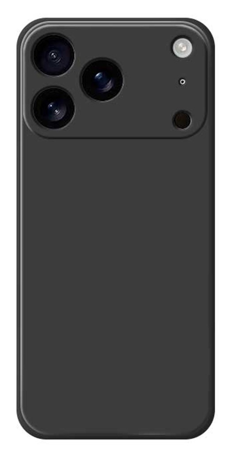 Apple iPhone 17 Pro Max Hoesje Dun TPU Back Cover Matte Zwart afbeelding 2