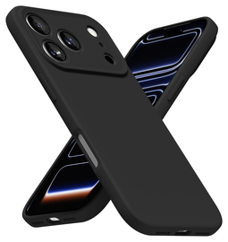 Apple iPhone 17 Pro Max Hoesje Dun TPU Back Cover Matte Zwart