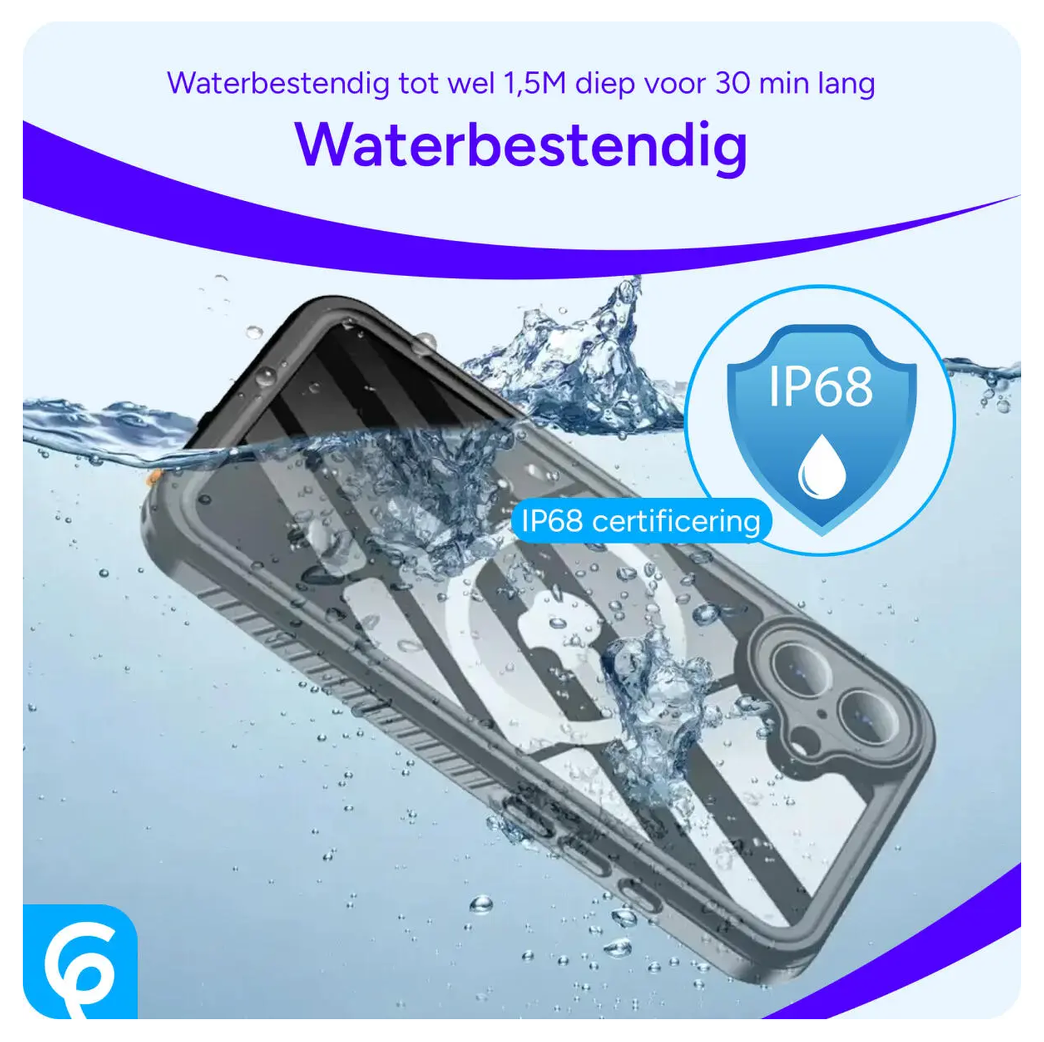 SBG Outdoor Case Apple iPhone 17 Pro Max Waterdicht met MagSafe Zwart afbeelding 4