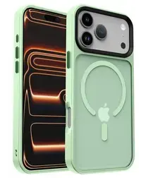 iPhone 17 Pro Max Hoesje met MagSafe Back Cover Matte Groen afbeelding