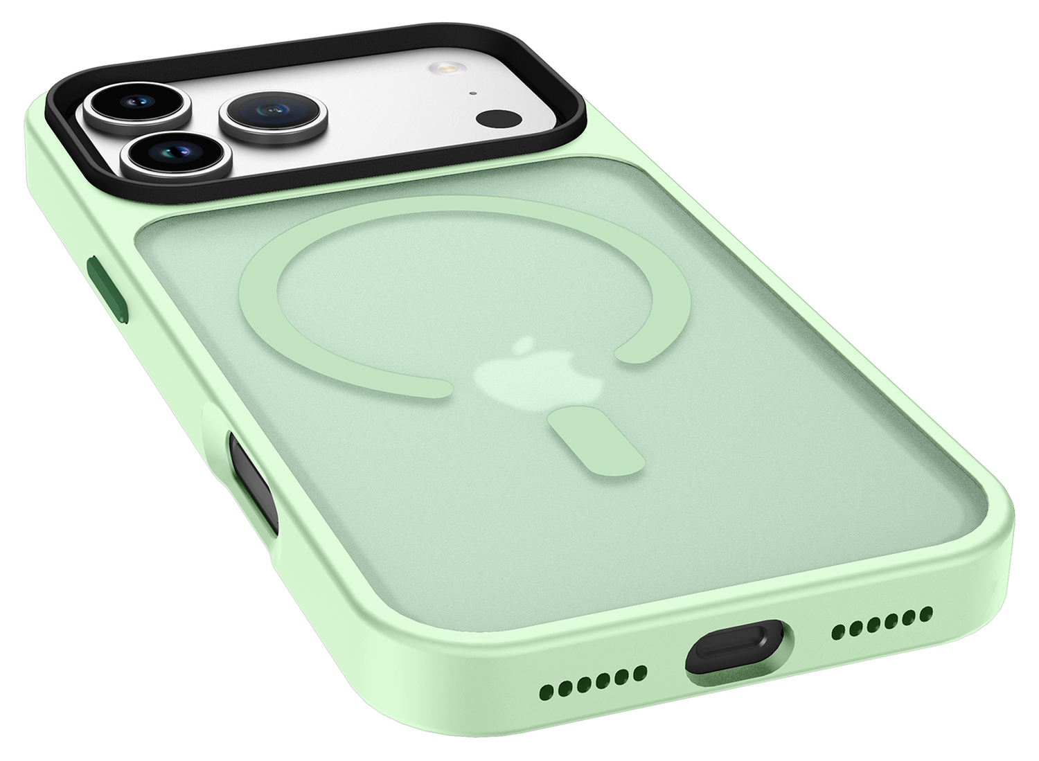 iPhone 17 Pro Max Hoesje met MagSafe Back Cover Matte Groen afbeelding 6