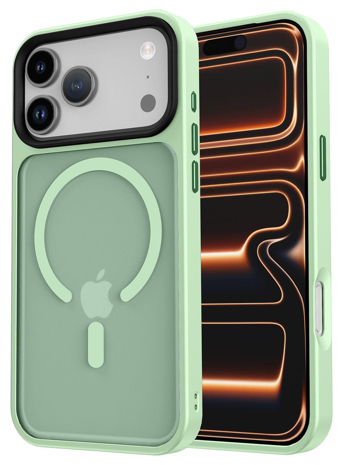 iPhone 17 Pro Max Hoesje met MagSafe Back Cover Matte Groen afbeelding 11