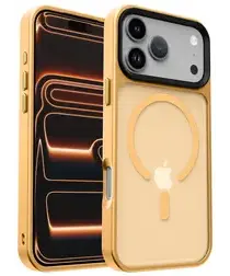 iPhone 17 Pro Max Hoesje met MagSafe Back Cover Matte Oranje afbeelding